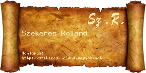 Szekeres Roland névjegykártya